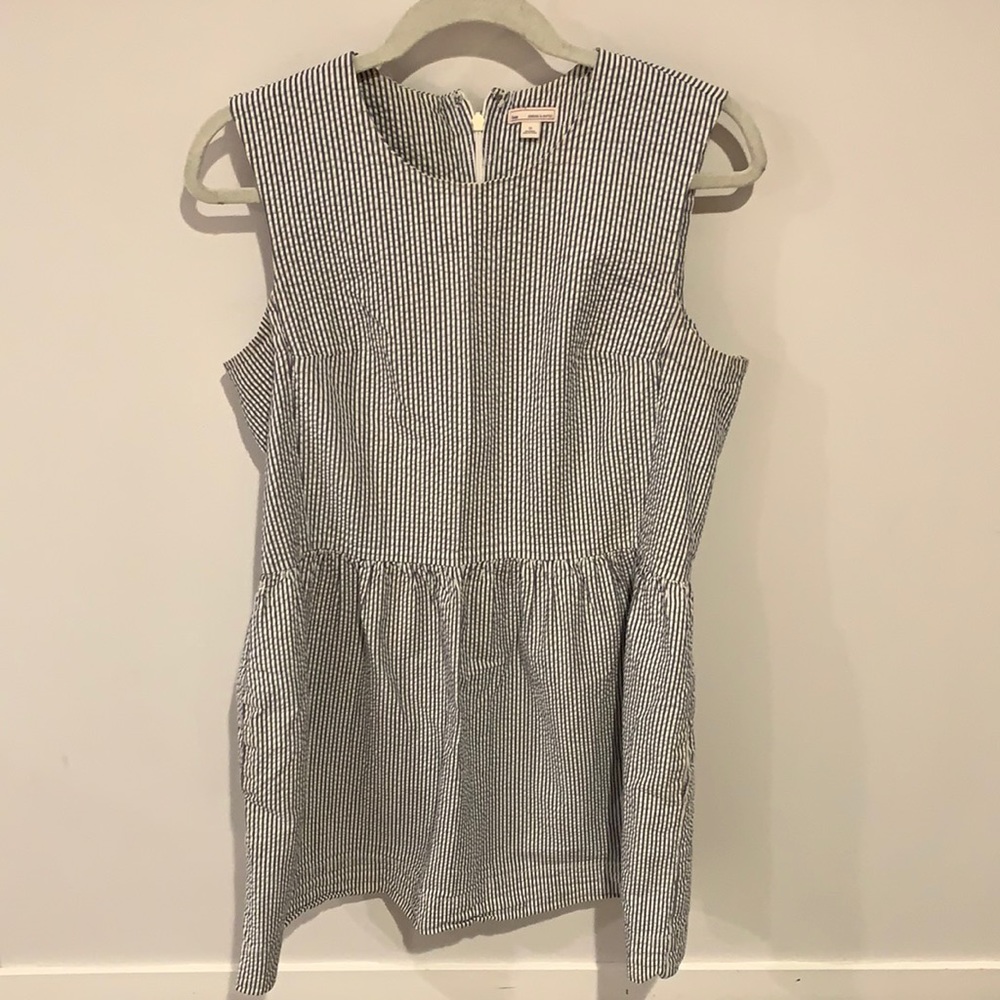 Gap Blue and White Seersucker Dress